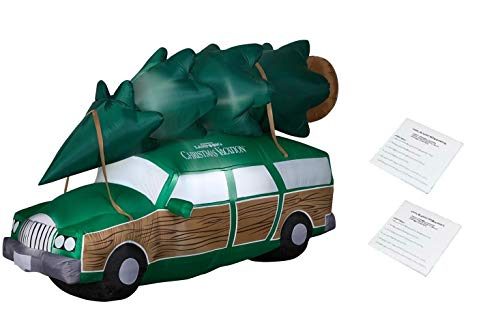 Gemmy 8 ft. National Lampoons Christmas Vacation Station Wagon Inflatable with Bonus Repair Patch Kit