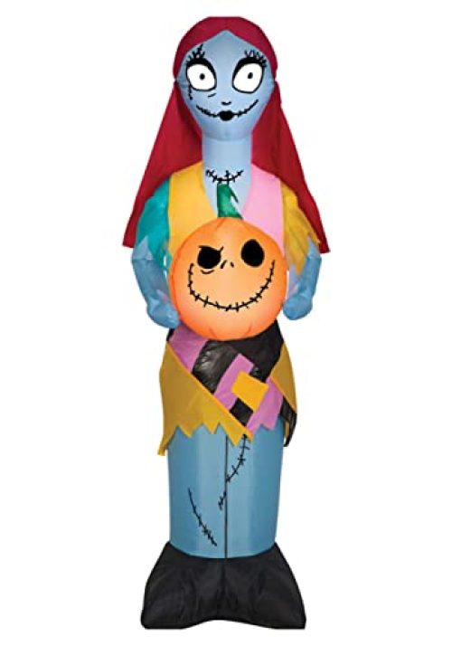 Gemmy Corp Nightmare Before Christmas Sally with Pumpkin LED Lighted Halloween Airblown Inflatable (3.5FT)