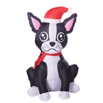 Gemmy Industries Yard Inflatables Boston Terrier, 3.5 ft