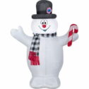 Gemmy Airblown Frosty Plaid Scarf 3.5 ft. Inflatable