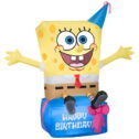 Gemmy Airblown Spongebob on Birthday Present Nick (J.Marcus), yellow
