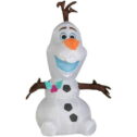 Gemmy Airdorable Christmas Airblown Inflatable Olaf Disney, 2 ft Tall, White