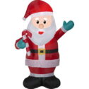 Gemmy Christmas Airblown Animated Waving Santa Claus Yard Inflatable, with Candy 42.13