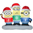 Gemmy Christmas Airblown Inflatable Minion Joy Collection Scene, 5 ft Tall, Multicolored