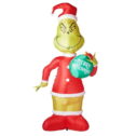 Gemmy Industries Airblown Inflatable Grinch with Ornament, 11'