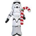 Gemmy Industries Star Wars Stormtrooper Holding Can Christmas Inflatable White/Black Fabric 42