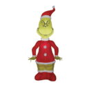 Gemmy Inflatable Dr. Seuss™ The Grinch in Santa Suit LED Lighted Yard Decoration - 48 in x 23 in x...