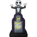 Gemmy Inflatable Nightmare Before Christmas Master of Fright Jack Skellington LED Lighted Yard Decoration - 42 in
