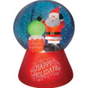 Gemmy Inflatable Santa Snow Globe Christmas LED Lighted Yard Decoration - 66 in