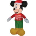 Gemmy Inflatable Ugly Christmas Sweater Mickey Mouse LED Lighted Yard Decoration - 42 in x 17 in