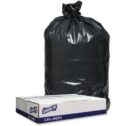 Genuine Joe 1.2mil Black Trash Can Liners, 33 Gallon, 33x39, 100 Bags