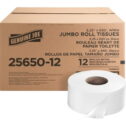 Genuine Joe 2-ply Jumbo Roll Dispenser Bath Tissue, 12 Pack