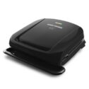 George Foreman 4-Serving Removable Plate Electric Grill and Panini Press, Black, GRP1060B