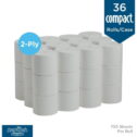 Angel Soft Professional Series Compact Embossed Coreless 2-Ply Toilet Paper, 19371, 750 Sheets/Roll, 36 Rolls/Case