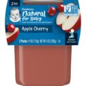 Gerber 2nd Foods Natural for Baby Baby Food, Apple Cherry, 4 oz Tubs (2 Pack)