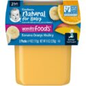 Gerber 2nd Foods Natural for Baby WonderFoods Baby Food, Banana Orange Medley, 4 oz Tubs (2 Pack)