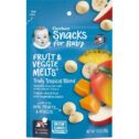 Gerber Snacks for Baby Fruit & Veggie Melts Baby Snack, Truly Tropical Blend, 1 oz Bag