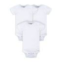 Gerber Baby Boy or Girl Unisex White Short Sleeve Cotton Bodysuit, 3-Pack, Sizes Preemie - 24 Months