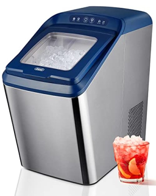 Gevi Counter Top Nugget Ice Maker with Thick Insulation | Portable Self Cleaning Pellet Ice Machine | Quietly Making Max...