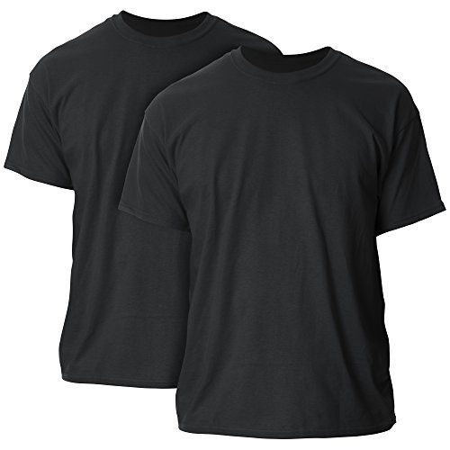 Gildan Men's Ultra Cotton T-Shirt, Style G2000, 2-Pack, Black, X-Large
