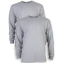 Gildan Unisex Ultra Cotton Long Sleeve T-Shirt, 2-Pack, up to size 5xl