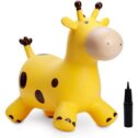 Giraffe Bouncy Horse Hopper for Toddlers-Jumping Horse Bouncy Buddies-Inflatable Bouncy Animals Hopping Toys with Pump-for 18 Months 2 3 4...