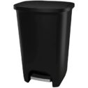 GLAD 74L Extra Capacity Plastic Step Can with CloroxTM Odor Protection Fits All 20 Gallon Trash Bags, 74 Liter, Matte...