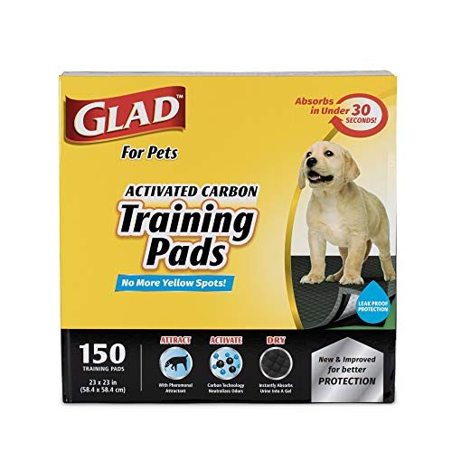 Glad for Pets Black Charcoal Puppy Pads | Puppy Potty Training Pads That ABSORB & NEUTRALIZE Urine Instantly | New...