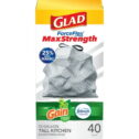 Glad ForceFlex MaxStrength Scented Kitchen Trash Bags, 13 Gallon, 40 Bags