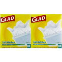 Glad Quick-Tie Tall Kitchen Trash Bags, White - 13 gal - 80 ct - 2 pk