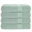 GLAMBURG Premium Cotton 4 Pack Bath Towel Set - 100% Pure Cotton - 4 Bath Towels 27x54 - Ideal for...