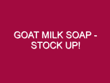 Goat Milk Soap – STOCK UP!