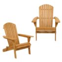 GoDecor Wooden Folding Adirondack Chair Accent