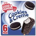 Good Humor Cookies N Crème Frozen Dessert Bar, For Fans of Cookies and Cream Ice Cream 6 Pack