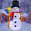 Goodwill 4.26 FT Inflatable Christmas Snowman, Rotating Led Lights Xmas Holiday Blow up Family Party Decoration Yard Lawn Favors Indoor...