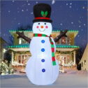 GOOSH 4 FT Christmas Inflatable Snowman with Branch Hand, Blow Up Snowman Inflatable Cute Snowman Inflatables Outdoor Decorations with LED...