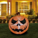 GOOSH 4 FT Halloween Inflatables Blow Up Pumpkin Inflatable Scary Halloween Inflatables Pumpkin Outdoor Halloween Decorations Clearance with Built-in LEDs...