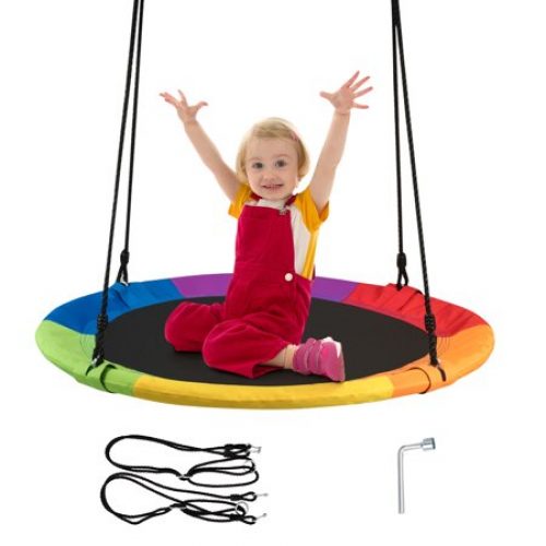 Goplus 40'' Flying Saucer Tree Swing Indoor Outdoor Play Set Swing for Kids