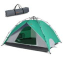 Goplus 4 Person Instant Pop-up Camping Tent 2-in-1 Double-Layer Waterproof Tent Green