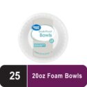 Great Value Everyday Disposable Foam Bowls, 20 oz, 25 ct