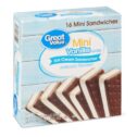 Great Value Mini Vanilla Flavored Ice Cream Sandwiches, 2.3 fl oz, 16 Count