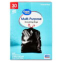 Great Value 30-Gallon Drawstring Large Multi-Purpose Bags, Unscented, 40 Count