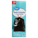 Great Value 30-Gallon Drawstring Multi-Purpose Bags, Unscented, 20 Bags