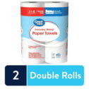 Great Value Everyday Strong Paper Towels, Split Sheets, 2 Double Rolls