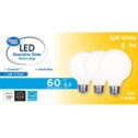 Great Value LED Bulb, 4.5-Watt (60W Equivalent) G25 Deco Bulbs E26 Base, Soft White, 3-Pack