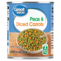 Great Value Peas & Diced Carrots, 8.5 oz Can