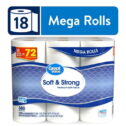 Great Value Soft & Strong Premium Toilet Paper, 18 Mega Rolls
