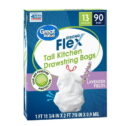 Great Value Tall Kitchen Trash Bags - 13 Gallon, 90 Bags, Strong Flex, Drawstring - Lavender Fields