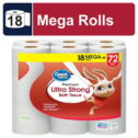 Great Value Ultra Strong 2-Ply Toilet Paper, 18 Mega Rolls