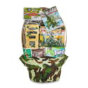 Green Camo Hat Easter Filled Basket with Toys and Candies - Boy, Child, Wondertreats